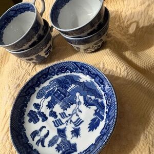 Blue and White Porcelain Tea Set
